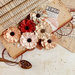 Prima - Vintage Emporium Collection - Flower Embellishments - Bordeaux