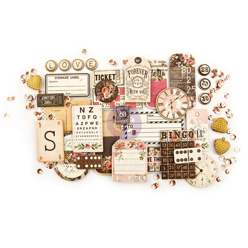 Prima - Rossibelle Collection - Chipboard Stickers and More