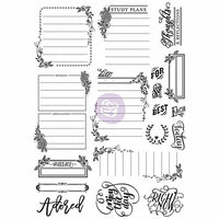 Prima - Love Faith Scrap Collection - Cling Mounted Rubber Stamps - Journaling