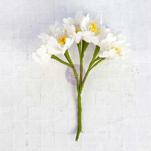 Prima - Flower Bundles Embellishments - White