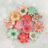 Prima - Sweet Peppermint Collection - Christmas - Flower Embellishments - Holiday Kisses