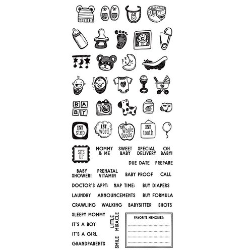 Prima - My Prima Planner Collection - Clear Acrylic Stamps - Baby