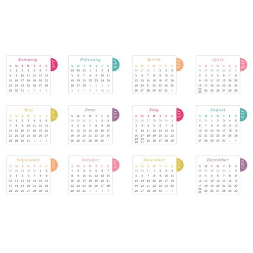 Prima - My Prima Planner Collection - Traveler's Journal - Calendar Tabs - One