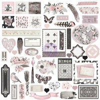 Prima - Rose Quartz Collection - Ephemera Pack with Foil Accents