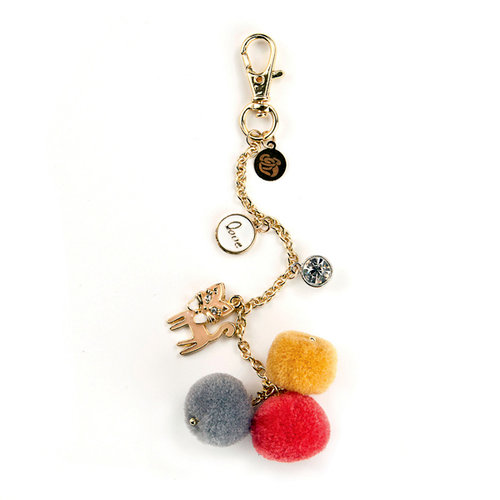 Prima - My Prima Planner Collection - Pom Pom Key Chain - Kitty Cat Love