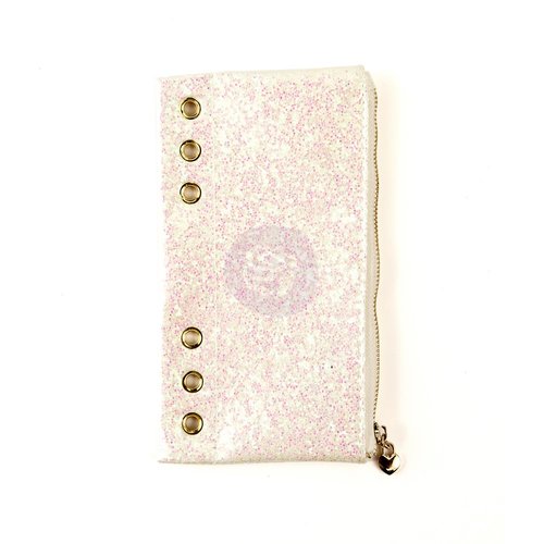 Prima - My Prima Planner Collection - Pencil Pouch - White Glitter