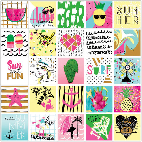 Prima - My Prima Planner Collection - Cardstock Stickers - Summer with Foil Accents