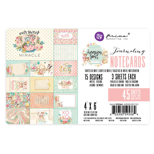 Prima - Heaven Sent 2 Collection - 4 x 6 Journaling Cards