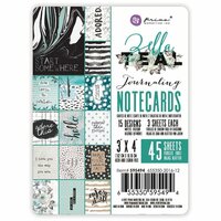Prima - Zella Teal Collection - 3 x 4 Journaling Cards