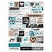 Prima - Zella Teal Collection - Cardstock Stickers - Words with Foil Accents