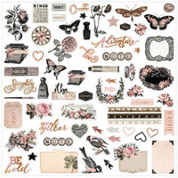 Prima - Amelia Rose Collection - Ephemera with Foil Accents