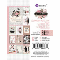 Prima - Amelia Rose Collection - 3 x 4 Journaling Cards with Foil Accents