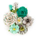 Prima - Zella Teal Collection - Flower Embellishments - Wanderer