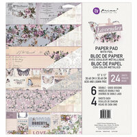 Prima - Lavender Collection - 12 x 12 Paper Pad with Foil Accents