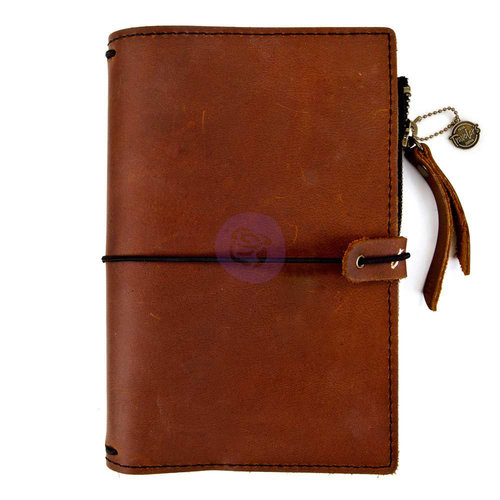 Prima - My Prima Planner Collection - Travelers Journal - Leather Essential - Rust Brown - Undated