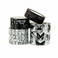 Prima - My Prima Planner Collection - Traveler's Journal - Decorative Tape - Vintage - Black and White