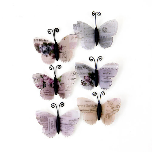 Prima - Lavender Collection - Butterfly Embellishments - Ophelia