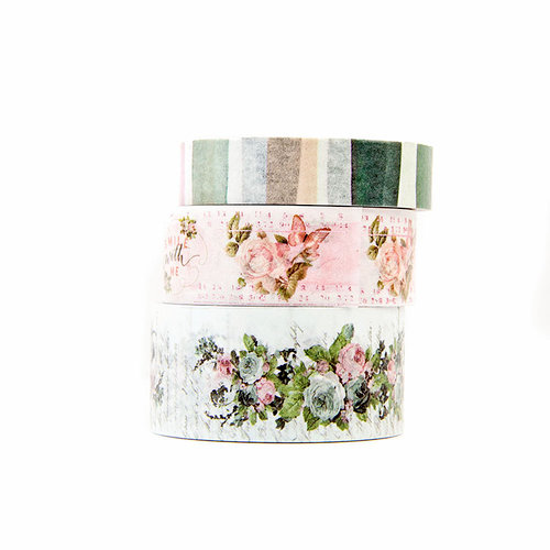 Prima - Poetic Rose Collection - Decorative Tape with Foil Accents