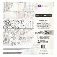 Prima - Pretty Pale Collection - 12 x 12 Paper Pad with Foil Accents