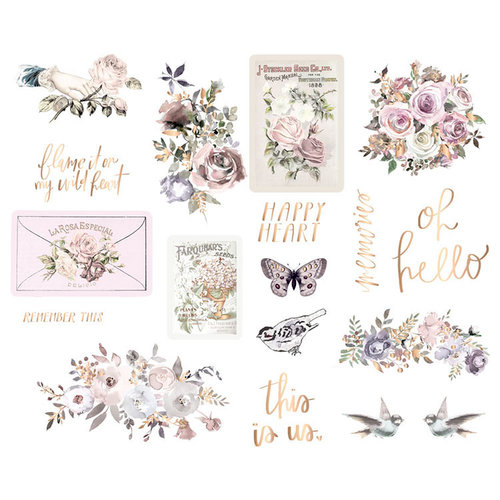 Prima - Lavender Frost Collection - Chipboard Stickers