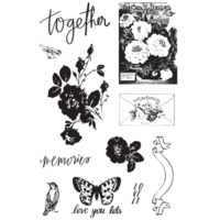 Prima - Lavender Frost Collection - Cling Mounted Rubber Stamps