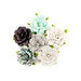 Prima - Flirty Fleur Collection - Flower Embellishments - Dots and Stripes
