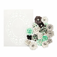 Prima - Flirty Fleur Collection - Flower Embellishments - Minty Sprinkles