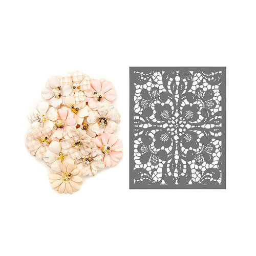 Prima - Lavender Frost Collection - Flower Embellishments - Garden Petals