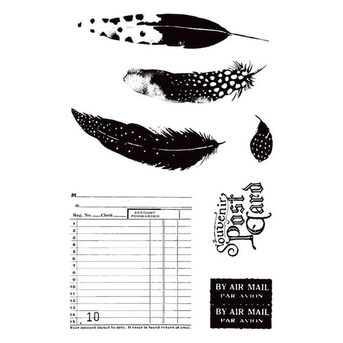 Prima - Midnight Garden Collection - Cling Mounted Rubber Stamps