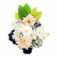 Prima - Georgia Blues Collection - Flower Embellishments - Emerson