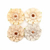 Prima - Pretty Pale Collection - Flower Embellishments - Neutral Beauty