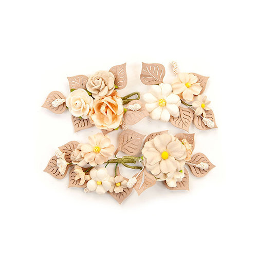 Prima - Pretty Pale Collection - Flower Embellishments - Rustic Floral