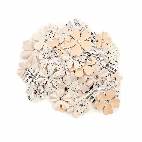 Prima - Pretty Pale Collection - Flower Embellishments - Organic Beauty