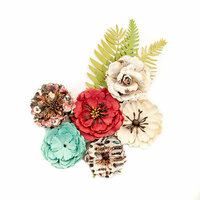 Prima - Midnight Garden Collection - Flower Embellishments - Light and Dark