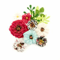 Prima - Midnight Garden Collection - Flower Embellishments - Sunset