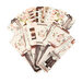 Prima - Apricot Honey Collection - Embellishments - Tickets with Foil Accents