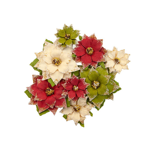 Prima - Christmas in the Country Collection - Flower Embellishments - Tidings