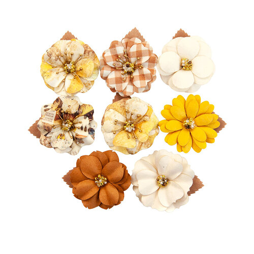 Prima - Autumn Sunset Collection - Flower Embellishments - Fall Meadows