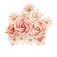 Prima - Apricot Honey Collection - Flower Embellishments - Sweet Apricot