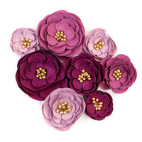 Prima - Darcelle Collection - Flower Embellishments - Plum Afternoon