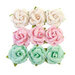 Prima - Dulce Collection - Flower Embellishments - Fluffy Candy with Glitter Accents