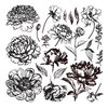 Re-Design - Clear Cling Decor Stamps - Linear Floral
