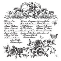 Re-Design - Clear Cling Decor Stamps - Floral Script