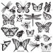 Re-Design - Clear Cling Decor Stamps - Monarch Collection