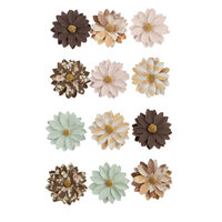 Prima - Golden Desert Collection - Flower Embellishments - Brown Valley