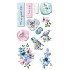 Prima - Watercolor Floral Collection - Puffy Stickers