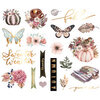 Prima - Hello Pink Autumn Collection - Chipboard Stickers With Foil Accents