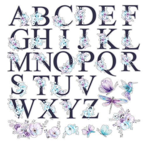 Prima - Aquarelle Dreams Collection - Ephemera - Acetate - Alphabet Prima - Aquarelle Dreams Collection - Ephemera - Acetate - Alphabet