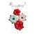 Prima - Candy Cane Lane Collection - Flower Embellishments - Christmas Morning