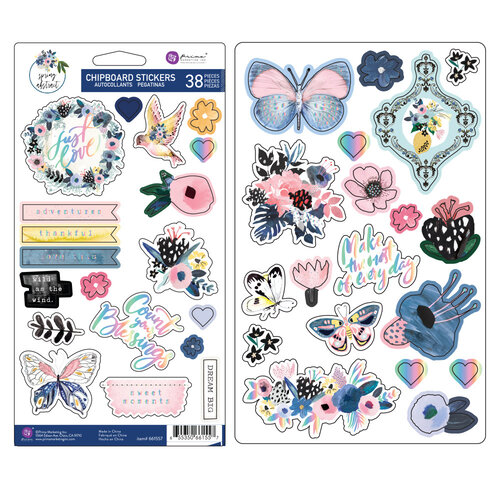 Prima - Spring Abstract Collection - Chipboard Embellishments